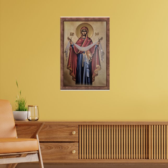 Ikon av Jungfru Maria Poster (Vardagsrum 2)