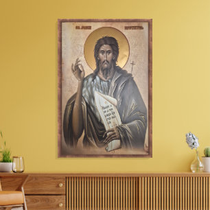 Ikon av Sankt Johannes Canvastryck