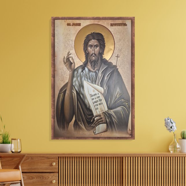 Ikon av Sankt Johannes Canvastryck (Insitu (Vardagsrum))