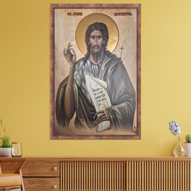 Ikon av Sankt Johannes Canvastryck (Insitu (Vardagsrum))