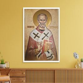 Ikon av Sankt Nikolaus Canvastryck