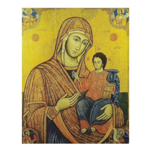 Ikon av Virgin Mary Fototryck (Framsidan)