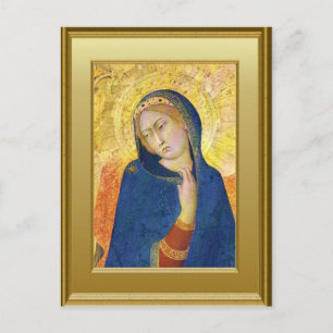 Ikon av Virgin Mary Vykort