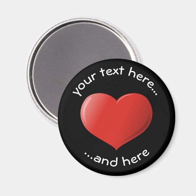 Ikon för 3D-hjärta Magnet (Front/Back)