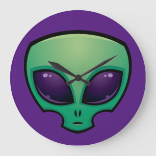 Ikon för Alien Head Stor Klocka