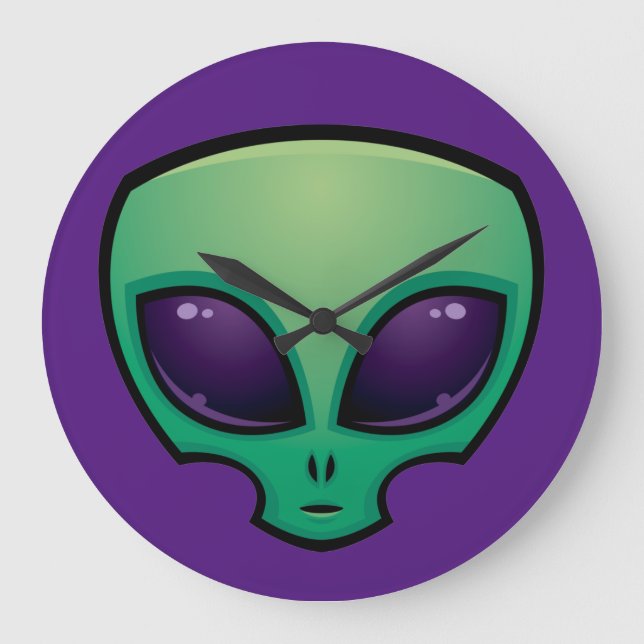 Ikon för Alien Head Stor Klocka (Framsida)
