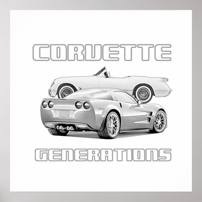 Ikon för amerikansk sportbil poster (Framsidan)