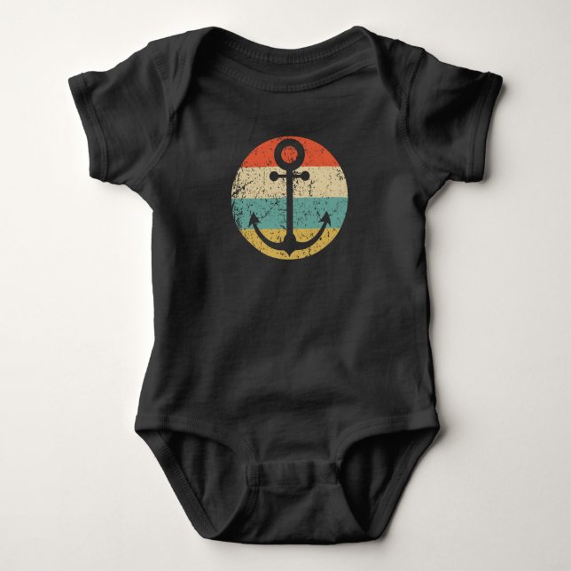 Ikon för ankarpunkt för Nautical Sailing Retro Boa T Shirt (Framsida)
