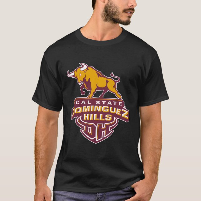 Ikon för Cal State Dominguez Backe Toros T Shirt (Framsida)