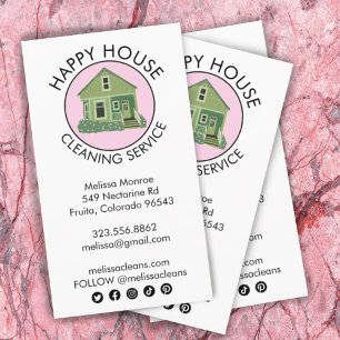 Ikon för Cute House-Logotyp Städning Home Services Visitkort