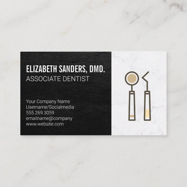 Ikon för Dental Verktyg | Maskinvaruutrustning Visitkort (Baksida)