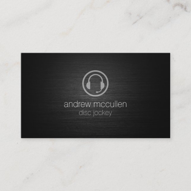 Ikon för Disk Jockey Deejay DJ-hörlurar Visitkort (Framsida)