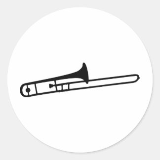 ikon för dolt trombeninstrument runt klistermärke
