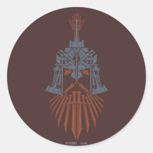 Ikon för Dwarven Weapons Helmet Icon Runt Klistermärke