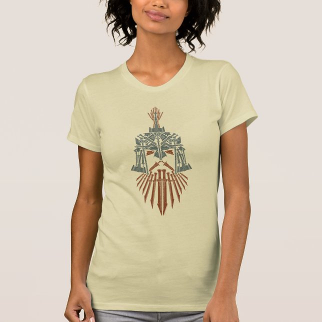 Ikon för Dwarven Weapons Helmet Icon T Shirt (Framsida)