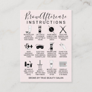 Ikon för enkel Rosa Brows Aftercare Visitkort