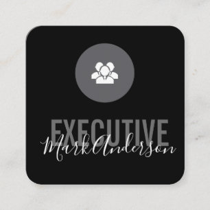 Ikon för Executive Namnteckning Series Marknadsför Fyrkantigt Visitkort