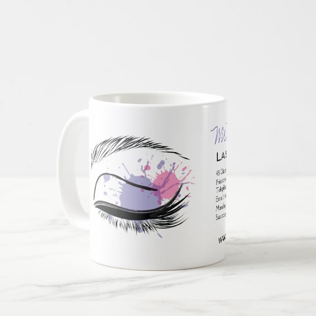 Ikon för filtfärgstillägg för Lash öga Kaffemugg (Framsida vänster)