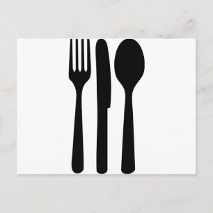 ikon för fork-knivar vykort
