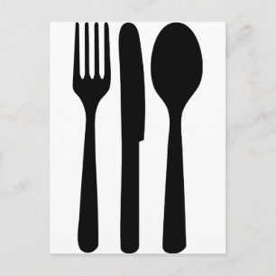 ikon för fork-knivar vykort