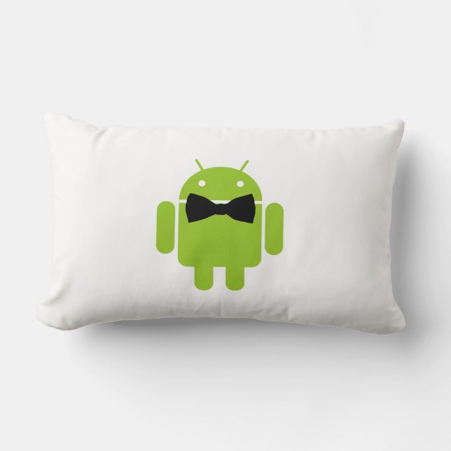 Ikon för formeln Bow Tie Android Robot Lumbarkudde (Framsida)