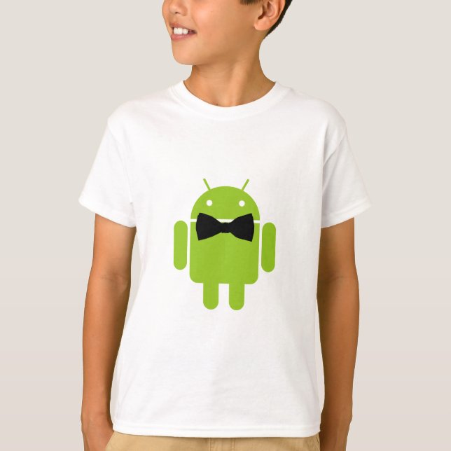 Ikon för formeln Bow Tie Android Robot Tee Shirt (Framsida)