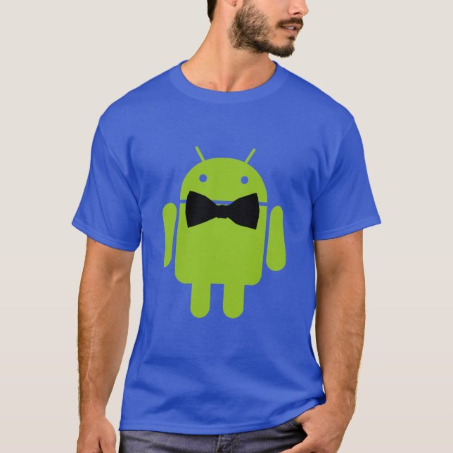Ikon för formeln Bow Tie Android Robot Tee Shirt (Framsida)