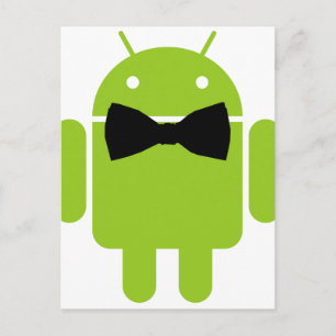 Ikon för formeln Bow Tie Android Robot Vykort
