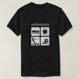 ikon för helg-båt vatten skidskidskidskidskidskids t shirt