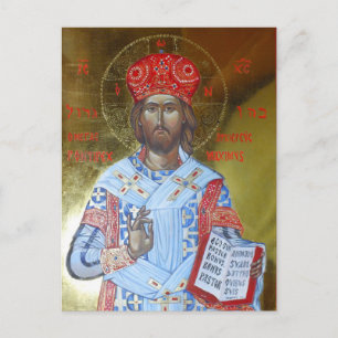 Ikon för Herre Jesus Kristus Hög präst över Vykort