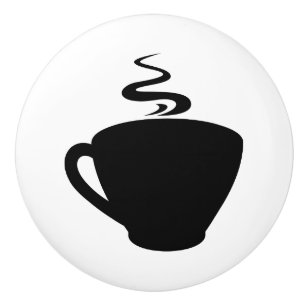 Ikon för kaffe Kopp med ånga Knopp