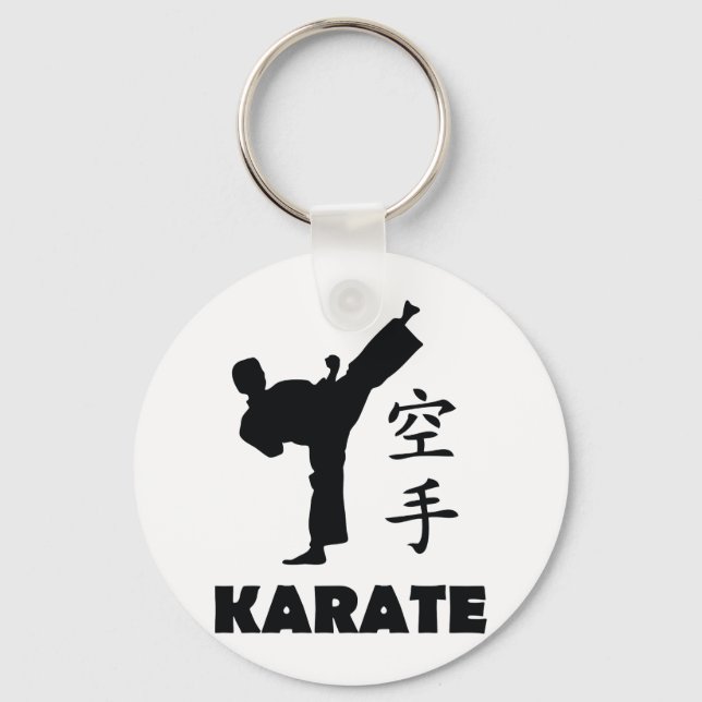 ikon för karate man chinese-symboler nyckelring (Framsida)