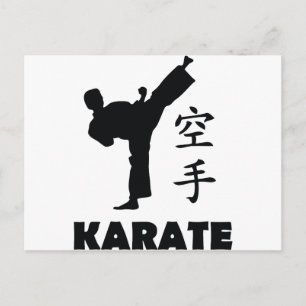 ikon för karate man chinese-symboler vykort