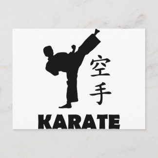 ikon för karate man chinese-symboler vykort