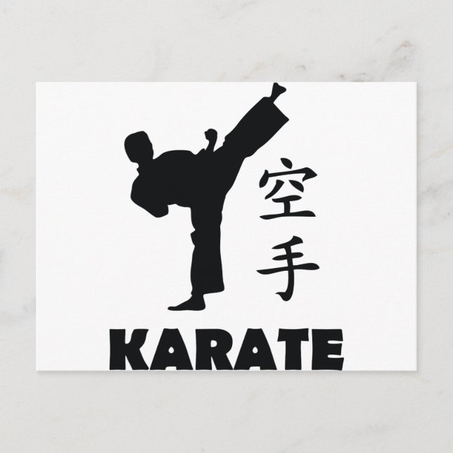 ikon för karate man chinese-symboler vykort (Framsida)