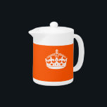 Ikon för LUGN KRONA i behålla på Orange Anpassa de<br><div class="desc">En krona-design för Behålla Lugn på en sjudande dekorfärg för solid orange som du kan anpassa om du vill med text. Använda länken "Be denna designer" för att kontakta oss med dina speciella designförfrågningar eller för att få hjälp med dina anpassningsbehov.</div>