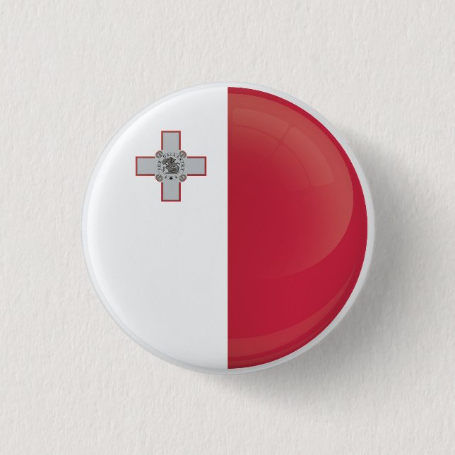 Ikon för Malta Round Icon Flagga Knapp (Framsida)