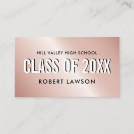 Ikon för metallklass i koppar Studenten Namn Socia Visitkort