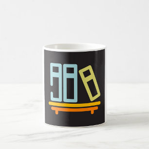 Ikon för minimal bokhyllegrafik kaffemugg