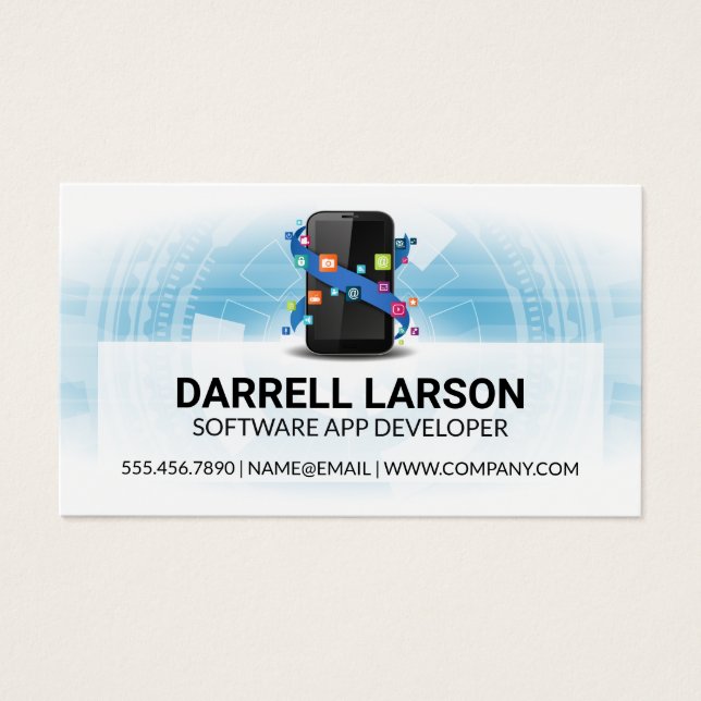 Ikon för Mobile Apps | Teknik Visitkort (Framsidan)