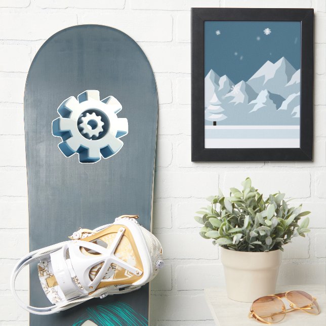 Ikon för modern växel klistermärken (Snowboard)