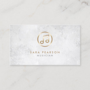 Ikon för Musician Guld Music Note-Affärskort Visitkort