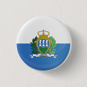 Ikon för San Marino Round Icon Flagga Knapp
