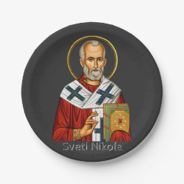 Ikon för Sankt Nicholas orthodox serbian brev