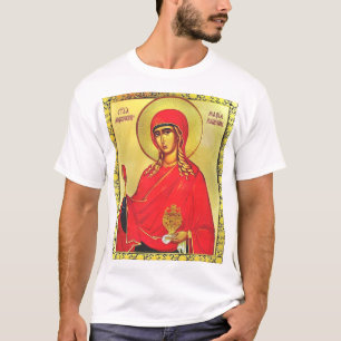 Ikon för sann Mary Magdalene ortodox T Shirt