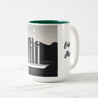 Ikon för shabbat Candles som belyser styrka. 15-oz Två-Tonad Mugg