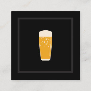 Ikon för Sleek Black Beer Fyrkantigt Visitkort