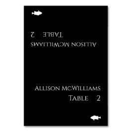 Ikon för svart och vit-modern-fisk- bordsnummer