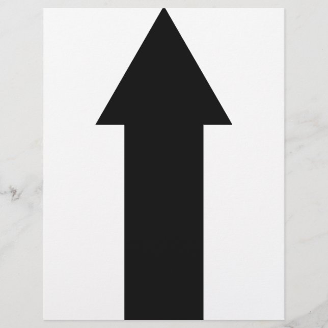 ikon för svart pil uppåt reklamblad (Framsidan)