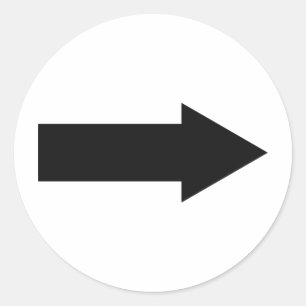 ikon för svartpil höger runt klistermärke